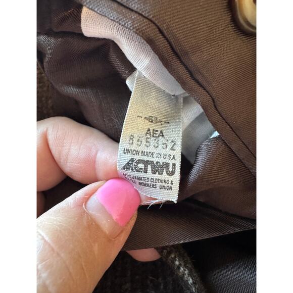 VTG 70s C&R Clothiers Mens Sz 48 Wool Plaid Blazer Sport Coat Union Made USA - Picture 15 of 15